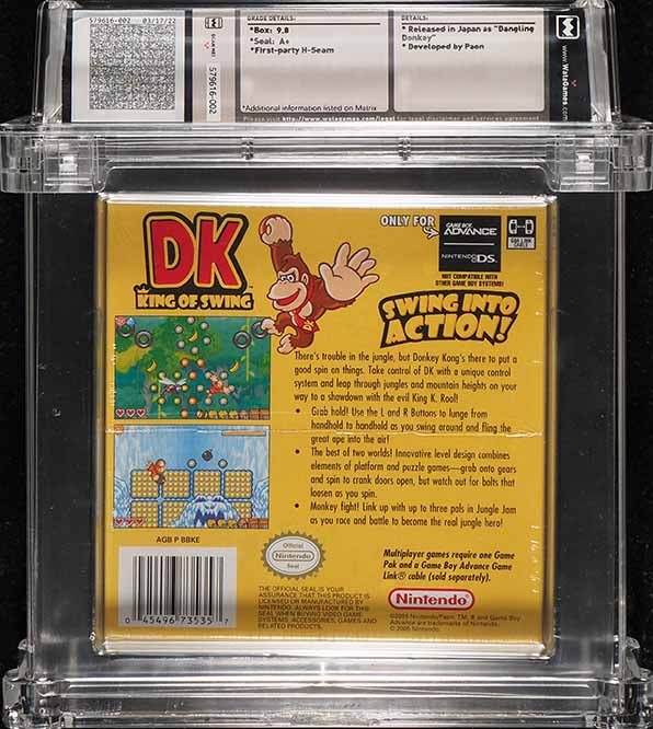 DK: King of Swing (Nintendo Game Boy Advance GBA) WATA 9.8 A+ Sealed