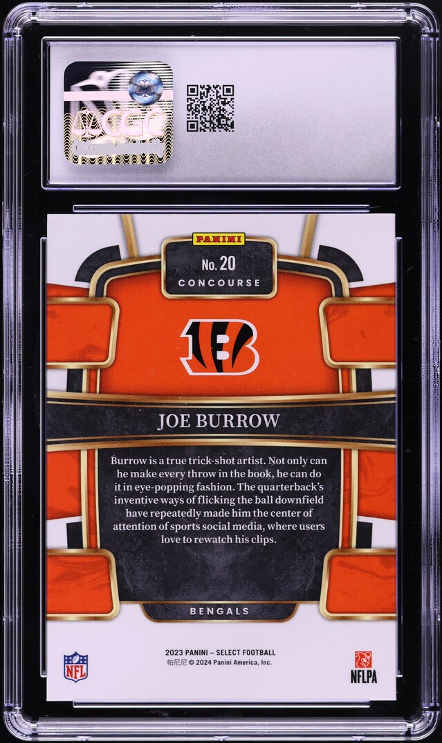 2023 Select Football Joe Burrow #20 CGC 9 MINT