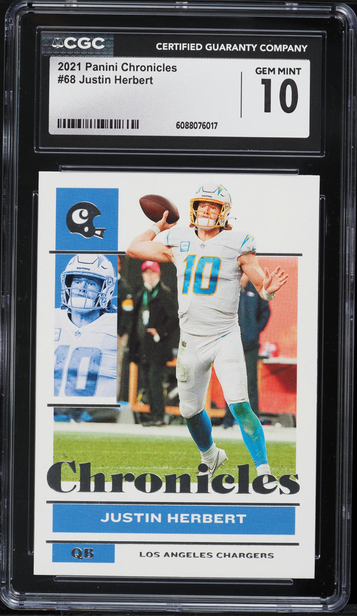 2021 Panini Chronicles Justin Herbert ROOKIE #68 CGC 10 GEM MINT