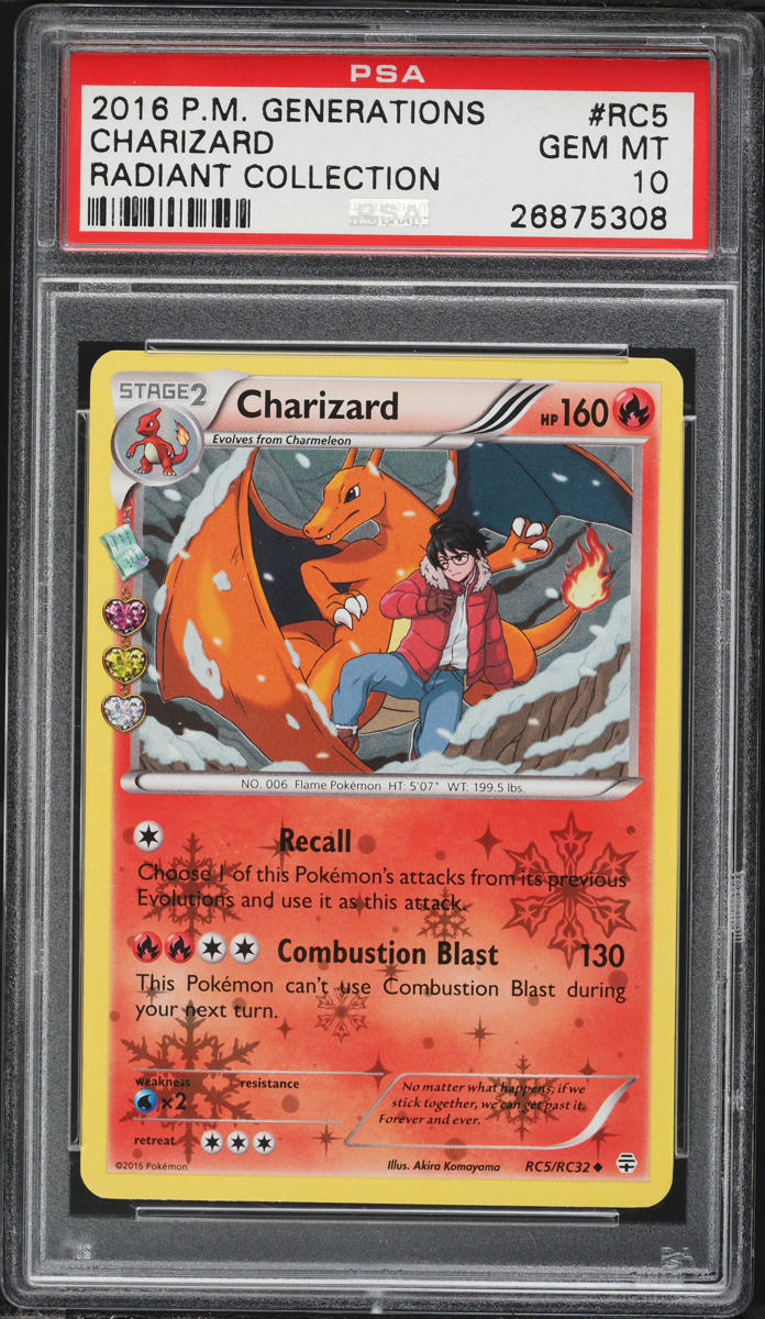 2016 Pokemon XY Generations Radiant Collection Holo Charizard #RC5 PSA 10 GEM MINT