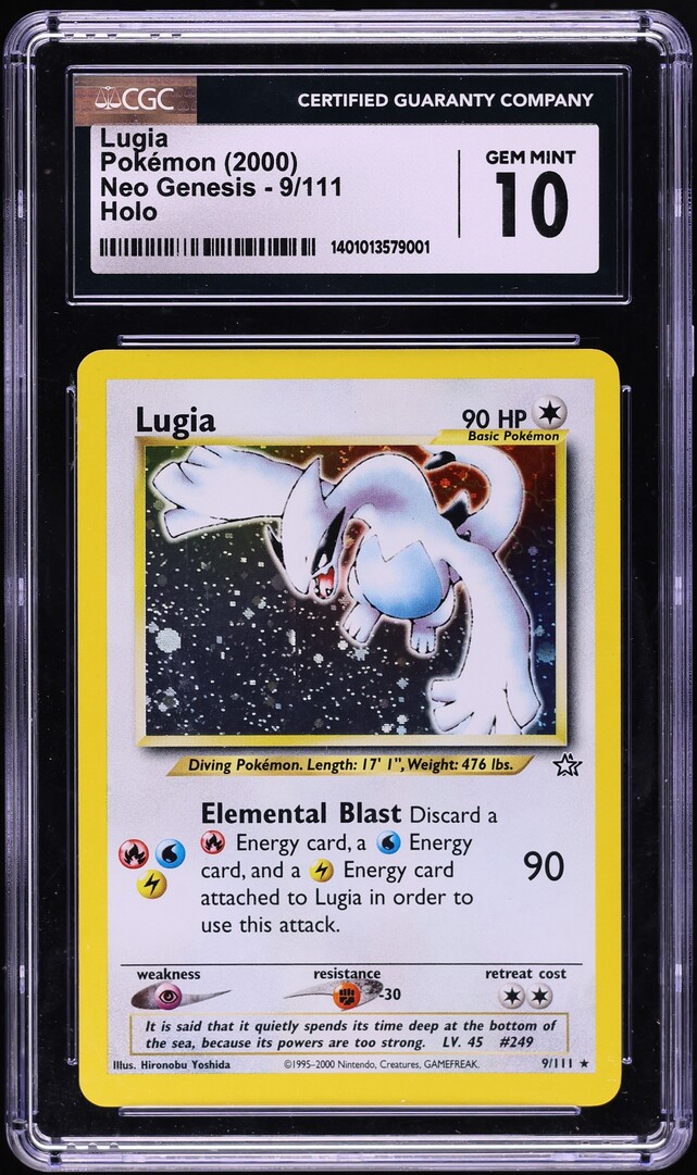 2000 Pokemon Neo Genesis Holo Lugia #9 CGC 10 GEM MINT