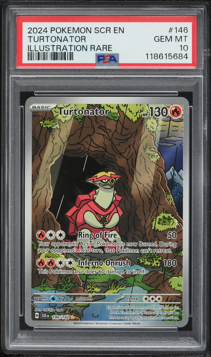 2024 Pokemon Scarlet & Violet Stellar Crown IR Turtonator #146 PSA 10 GEM MINT