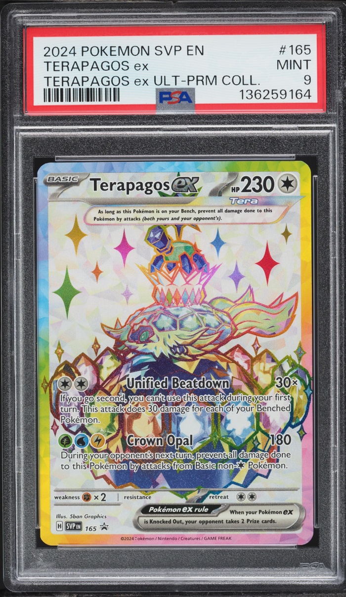 2024 Pokemon Scarlet & Violet Promo Ultra Premium Collection Full Art Terapagos ex #165 PSA 9