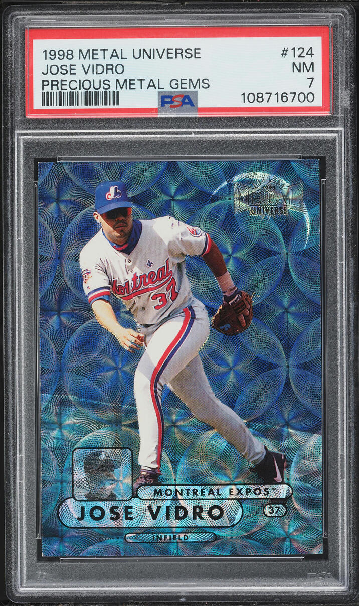 1998 Metal Universe Precious Metal Gems PMG Jose Vidro /50 #124 PSA 7 NRMT