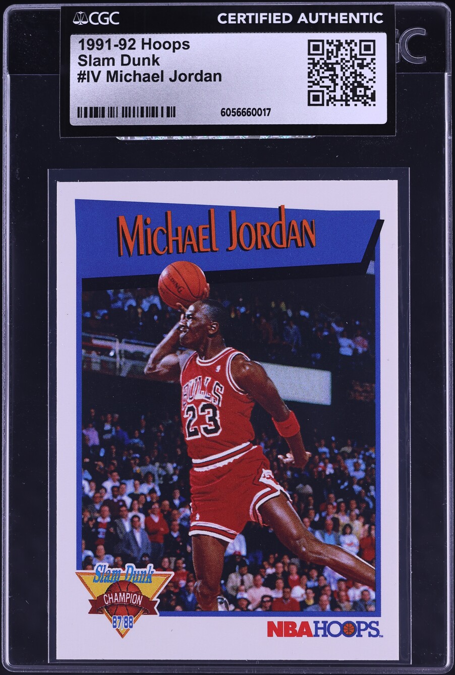 1991-92 Hoops Slam Dunk Michael Jordan #IV CGC AUTH