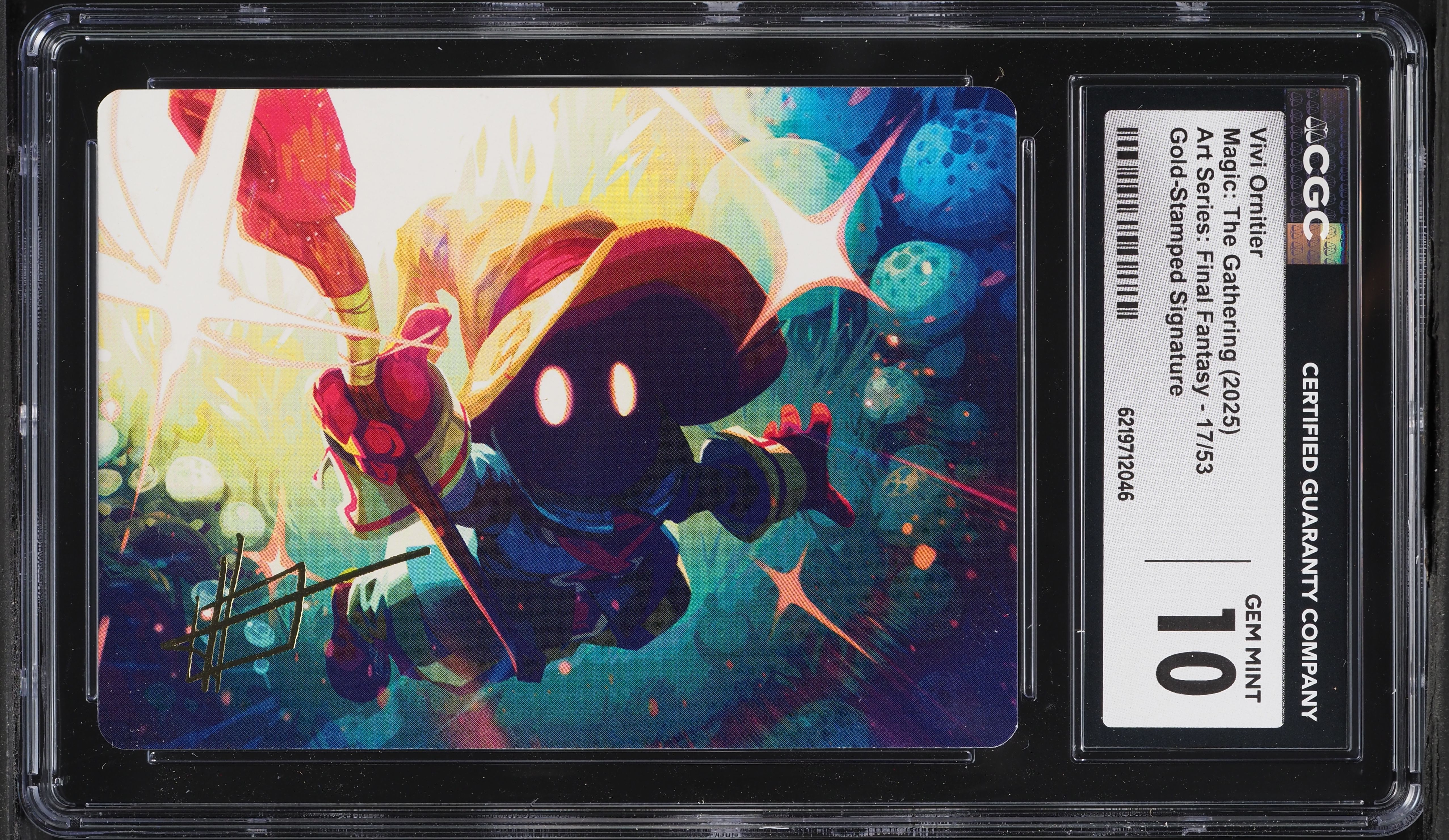 2025 Magic The Gathering MTG Art Series Final Fantasy Gold Stamped Vivi Ornitier #17 CGC 10 GEM