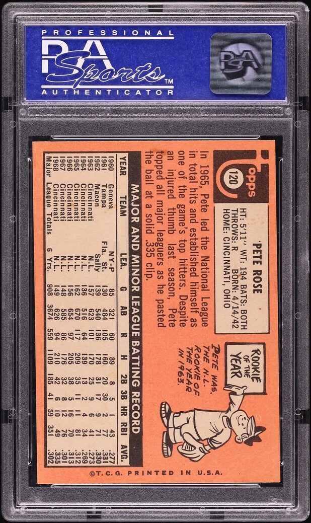 1969 Topps Pete Rose #120 PSA 8 NM-MT