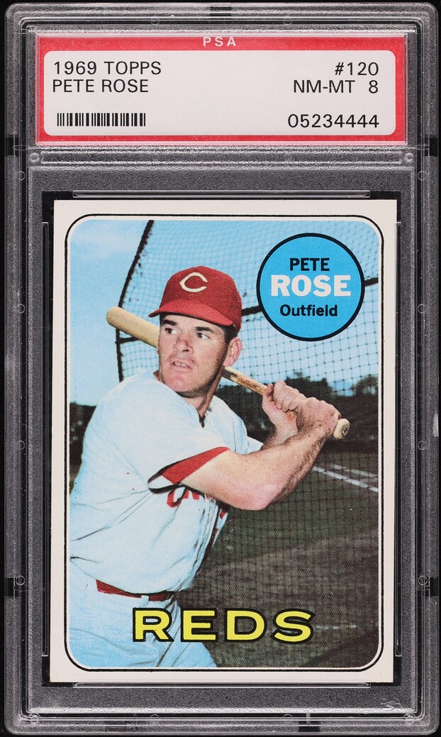 1969 Topps Pete Rose #120 PSA 8 NM-MT