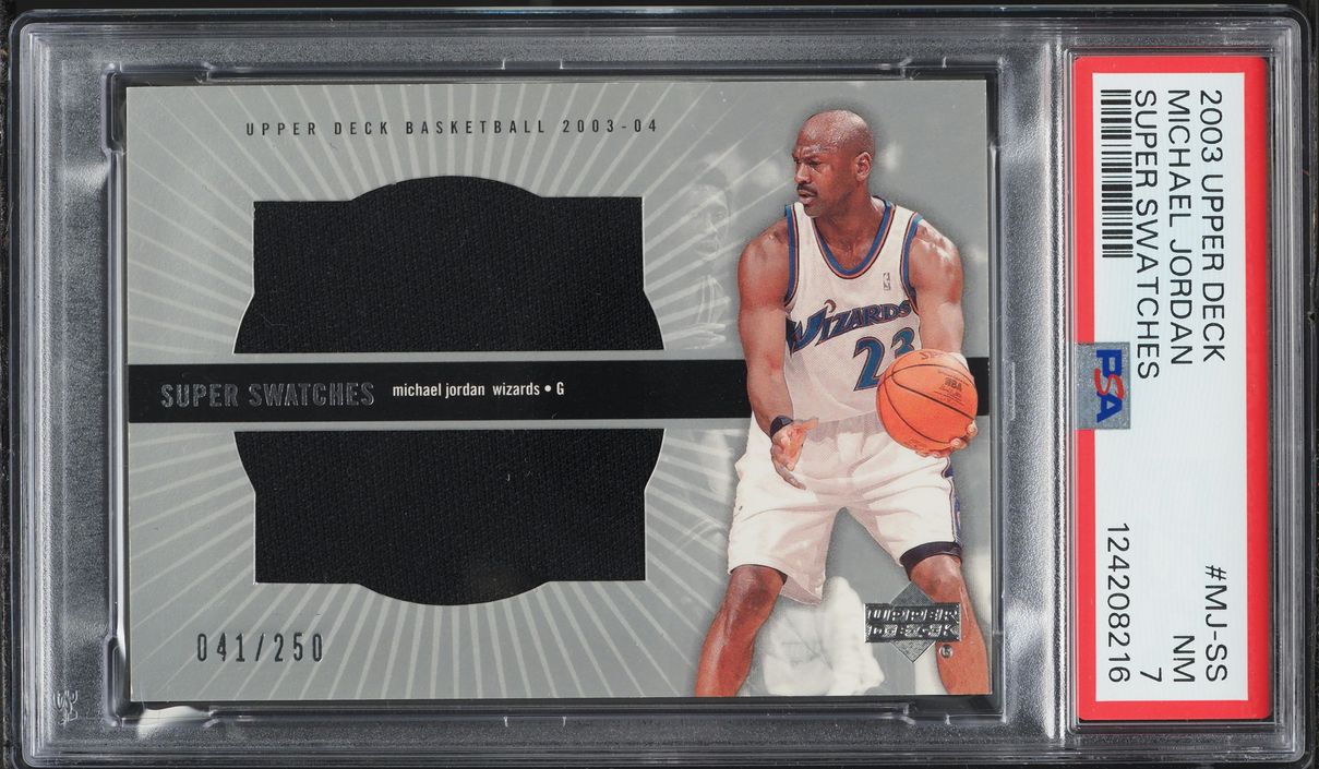 2003 Upper Deck Super Swatches Michael Jordan PATCH /250 #MJ-SS PSA 7 ...
