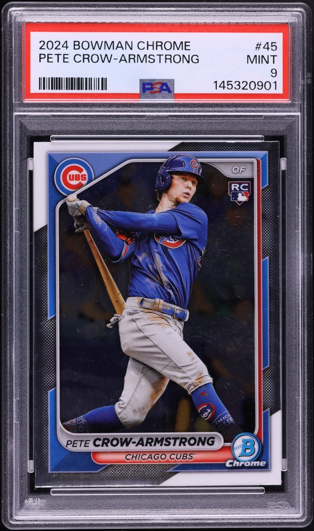 2024 Bowman Chrome Pete Crow-Armstrong ROOKIE #45 PSA 9 MINT