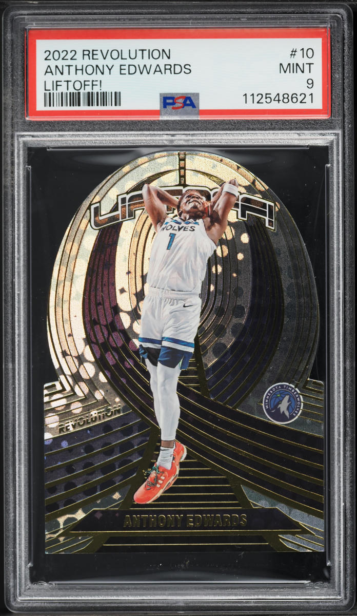 2022 Panini Revolution Liftoff! Die-Cut Anthony Edwards #10 PSA 9 MINT