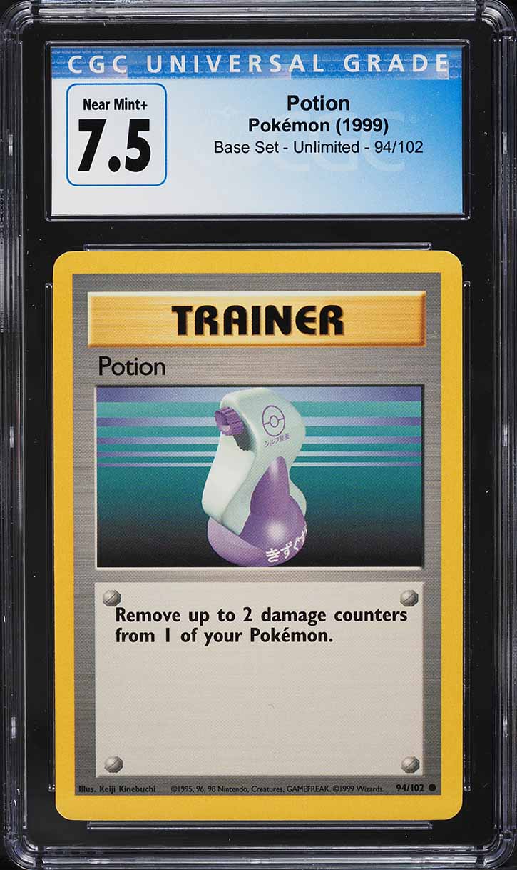 1999 Pokemon Base Set Potion #94 CGC 7.5 NRMT+
