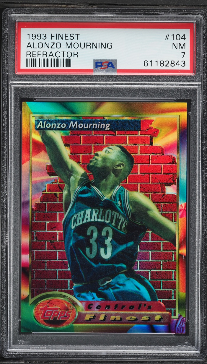 1993 Finest Refractor Alonzo Mourning #104 PSA 7 NRMT