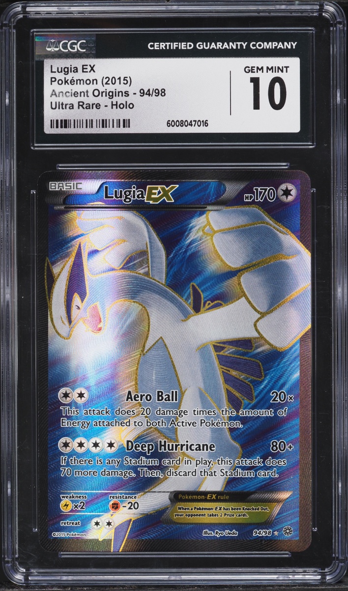 2015 Pokemon XY Ancient Origins Full Art Lugia EX #94 CGC 10 GEM MINT