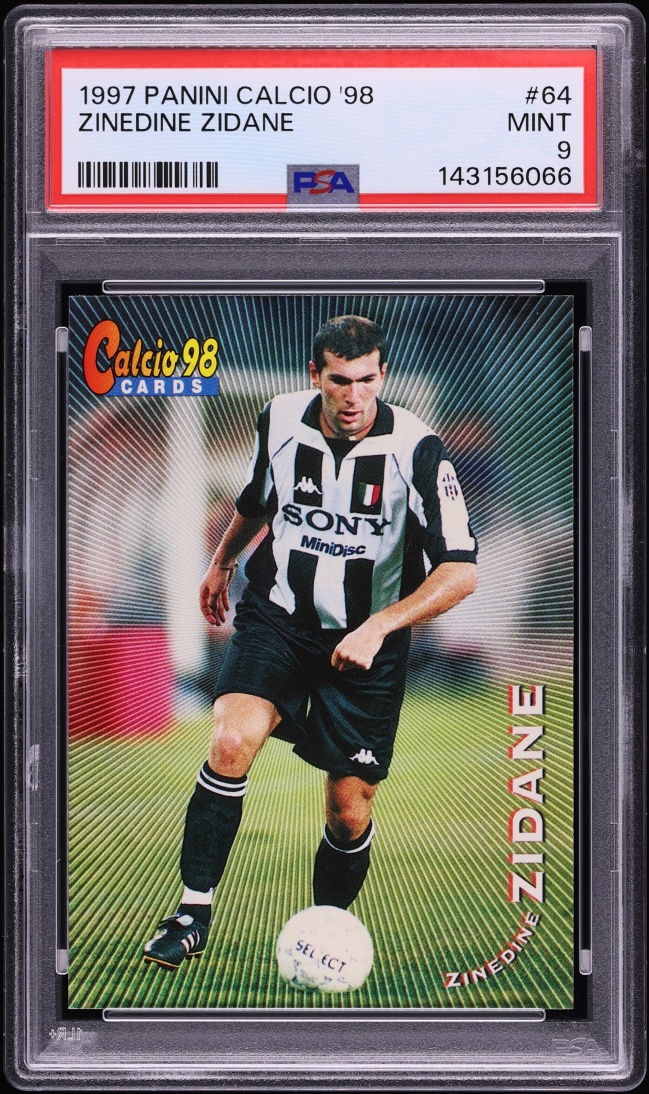 1997 Panini Calcio '98 Zinedine Zidane #64 PSA 9 MINT