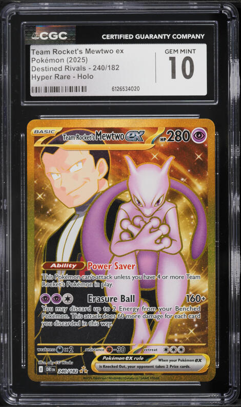 2025 Pokemon SV Destined Rivals SIR Team Rocket's Mewtwo EX #231