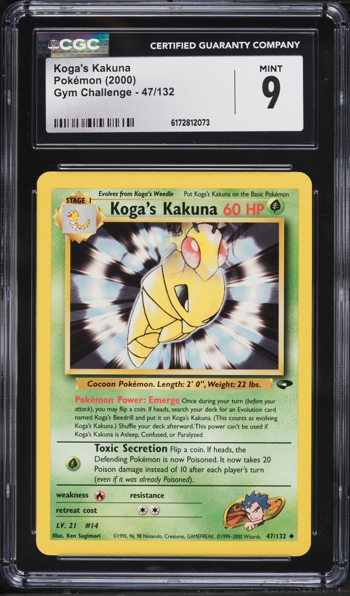 2000 Pokemon Gym Challenge Koga's Kakuna #47 CGC 9 MINT