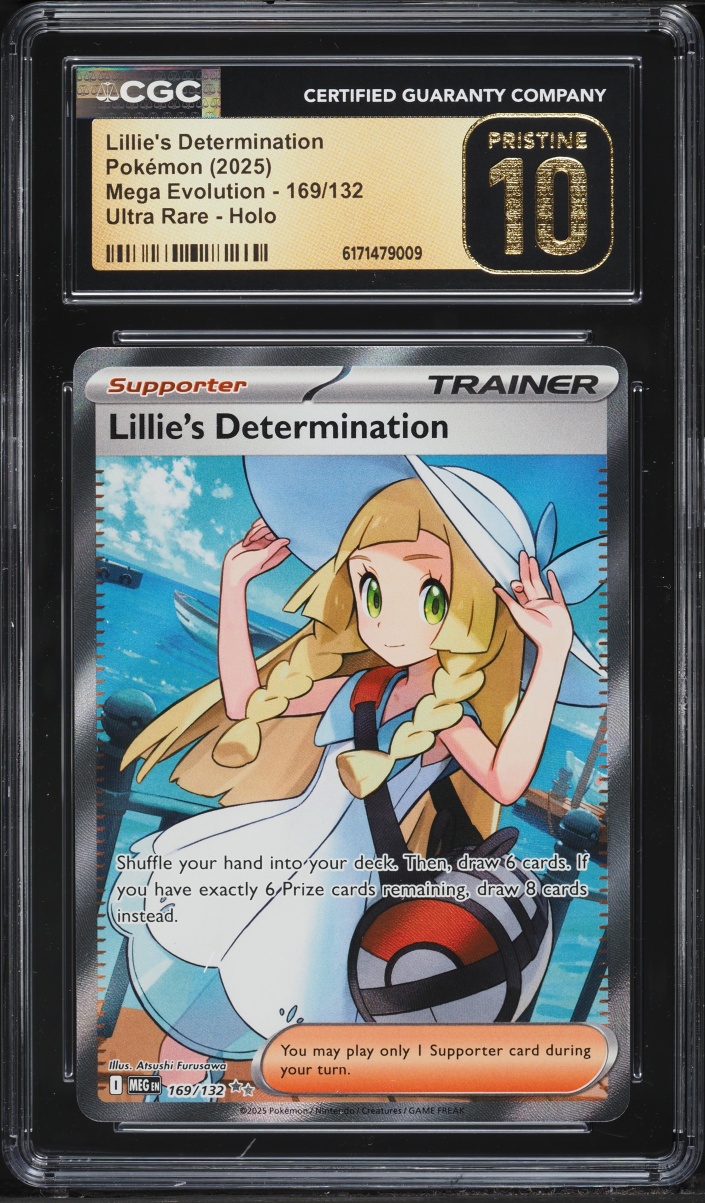 2025 Pokemon Mega Evolution Full Art Lillie's Determination #169 CGC 10 PRISTINE