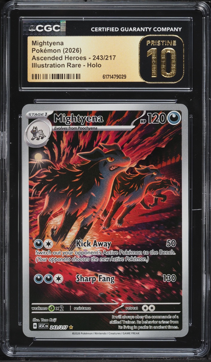 2026 Pokemon Mega Evolution Ascended Heroes IR Mightyena #243 CGC 10 PRISTINE