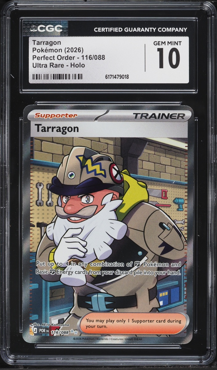 2026 Pokemon Mega Evolution Perfect Order Full Art Tarragon #116 CGC 10 GEM MINT