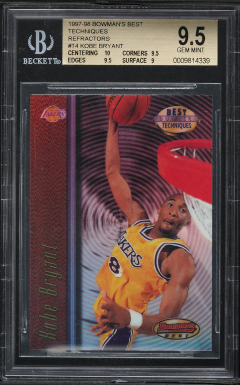 1997 Bowman's Best Techniques Refractor Kobe Bryant #T4 BGS 9.5