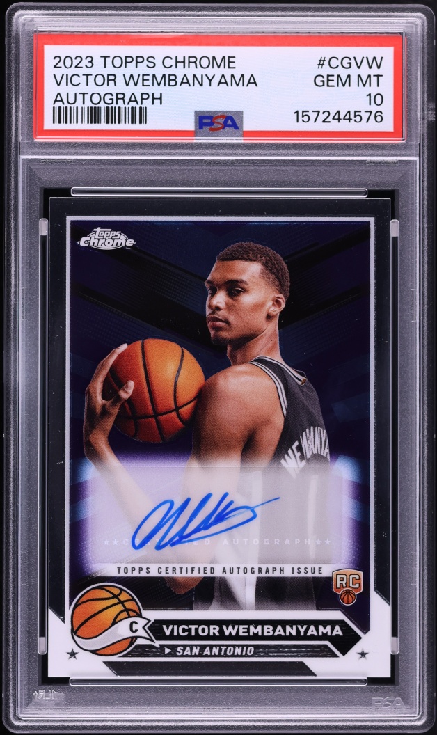 2023 Topps Chrome Victor Wembanyama ROOKIE AUTO #CG-VW PSA 10 GEM MINT