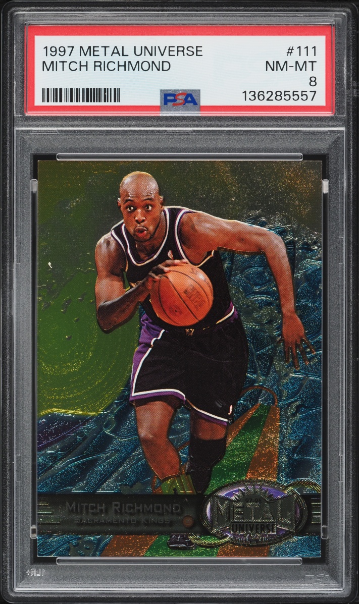 1997 Metal Universe Mitch Richmond #111 PSA 8 NM-MT