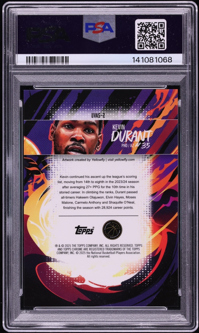 2024 Topps Chrome Ultra Violet All-Stars Kevin Durant #UVAS-2 PSA 10 GEM MINT