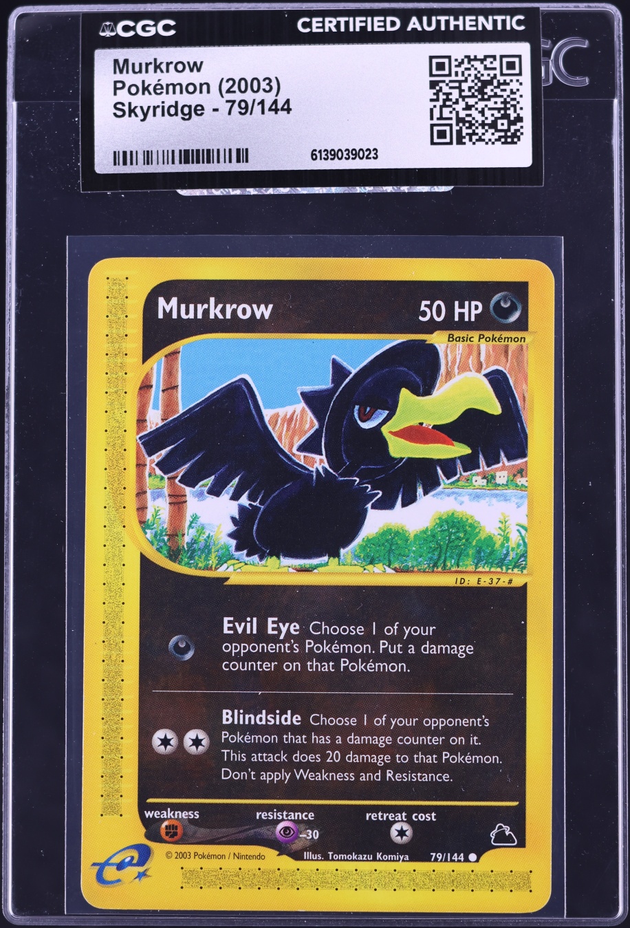 2003 Pokemon Skyridge Murkrow #79 CGC AUTH