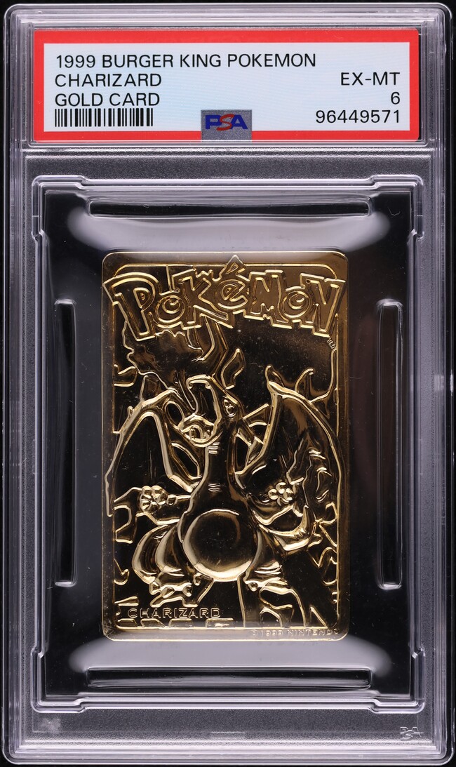 1999 Pokemon Burger King Gold Cards Charizard PSA 6 EXMT