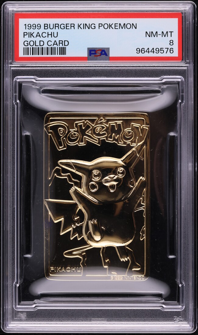 1999 Pokemon Burger King Gold Cards Pikachu PSA 8 NM-MT