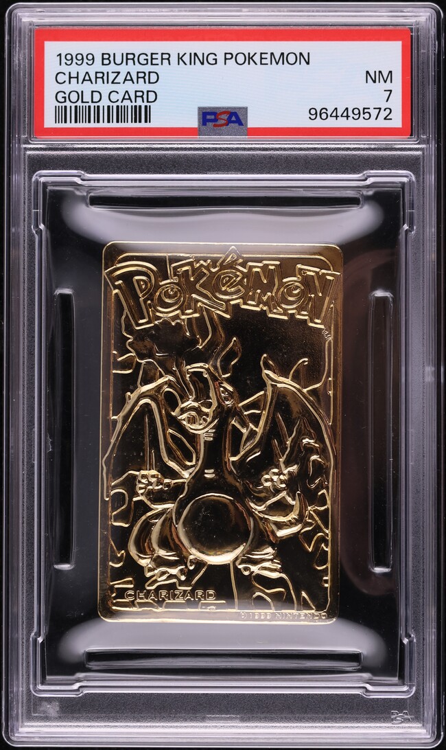 1999 Pokemon Burger King Gold Cards Charizard PSA 7 NRMT