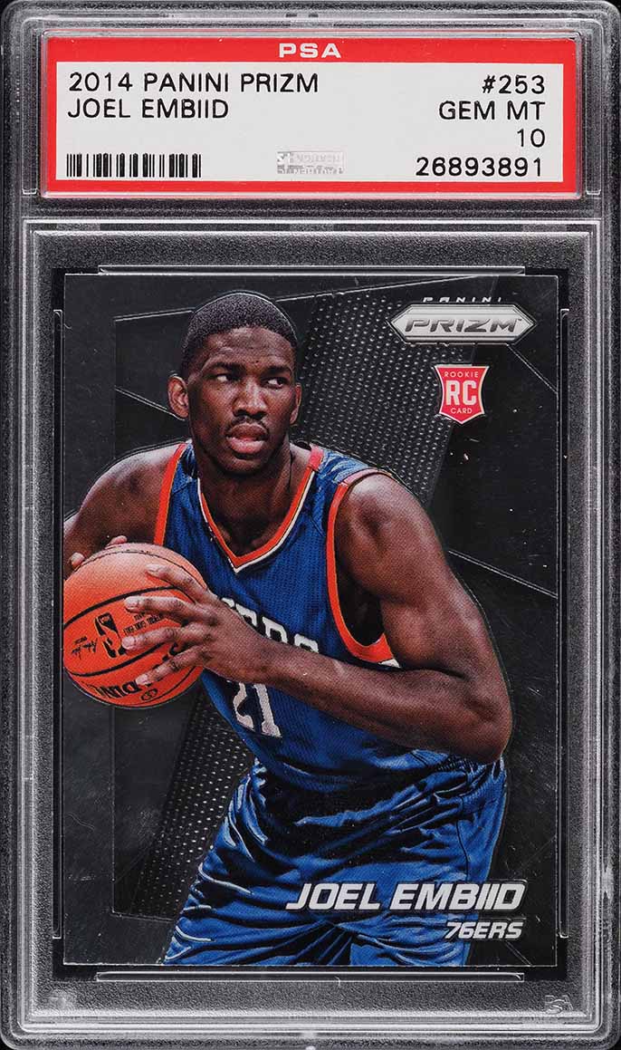 2014 Panini Prizm Joel Embiid ROOKIE #253 PSA 10 GEM MINT on
