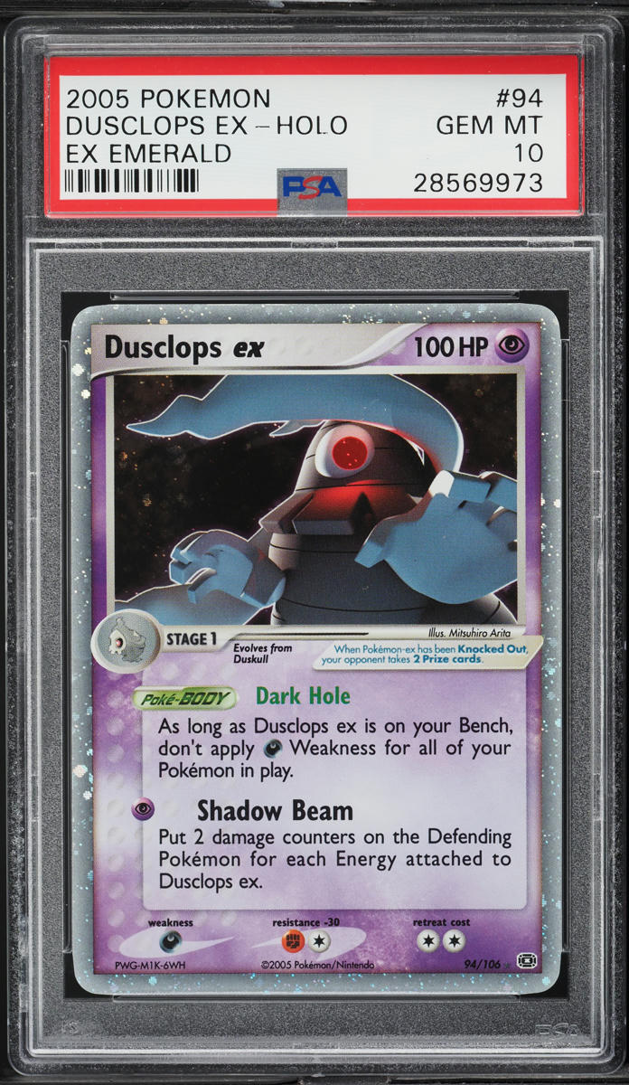 2005 Pokemon EX Emerald Holo Dusclops EX #94 PSA 10 GEM MINT
