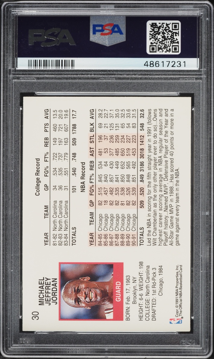 1992 Hoops Michael Jordan #30 PSA 9 MINT