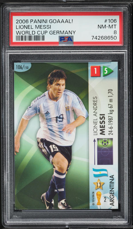 messi W杯 psa鑑定済カード panini 2006 他 2006 Germany World Cup Rookie Panini Lionel Messi #47 PSA 10