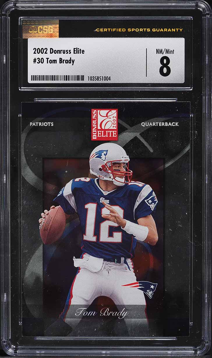 2002 Donruss Elite Tom Brady #30 CSG 8 NM-MT