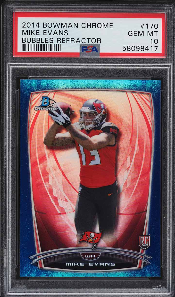2014 Bowman Chrome Bubbles Refractor Mike Evans ROOKIE /99 #170 PSA 10 GEM MINT