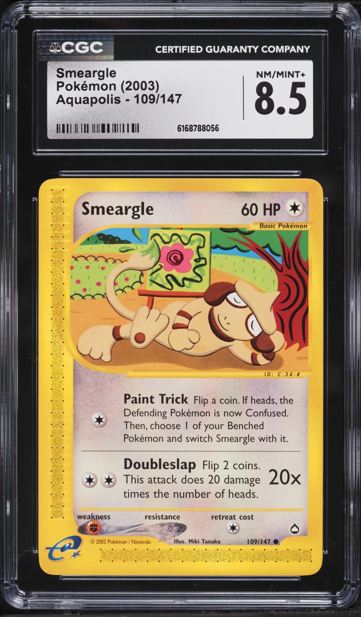 2003 Pokemon Aquapolis Smeargle #109 CGC 8.5 NM-MT+