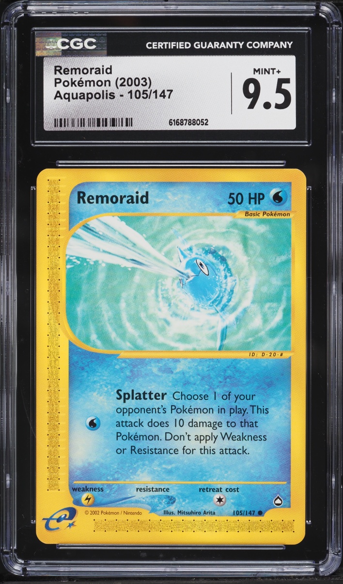 2003 Pokemon Aquapolis Remoraid #105 CGC 9.5 MINT+