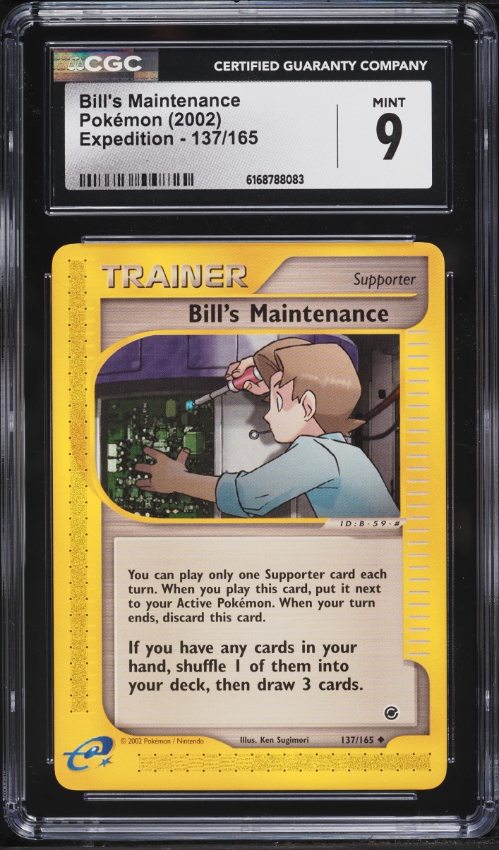 2002 Pokemon Expedition Bill's Maintenance #137 CGC 9 MINT