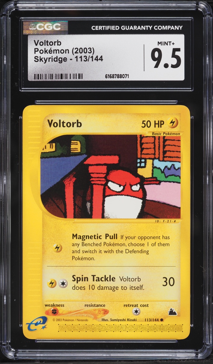 2003 Pokemon Skyridge Voltorb #113 CGC 9.5 MINT+