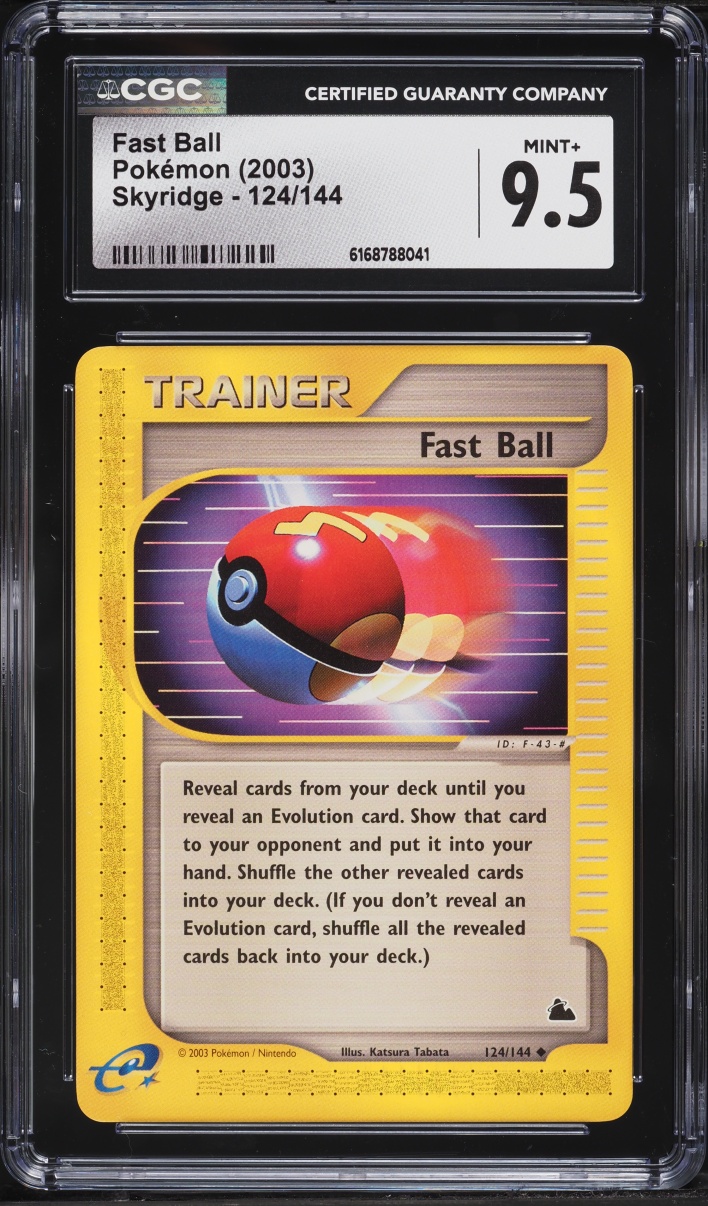 2003 Pokemon Skyridge Fast Ball #124 CGC 9.5 MINT+