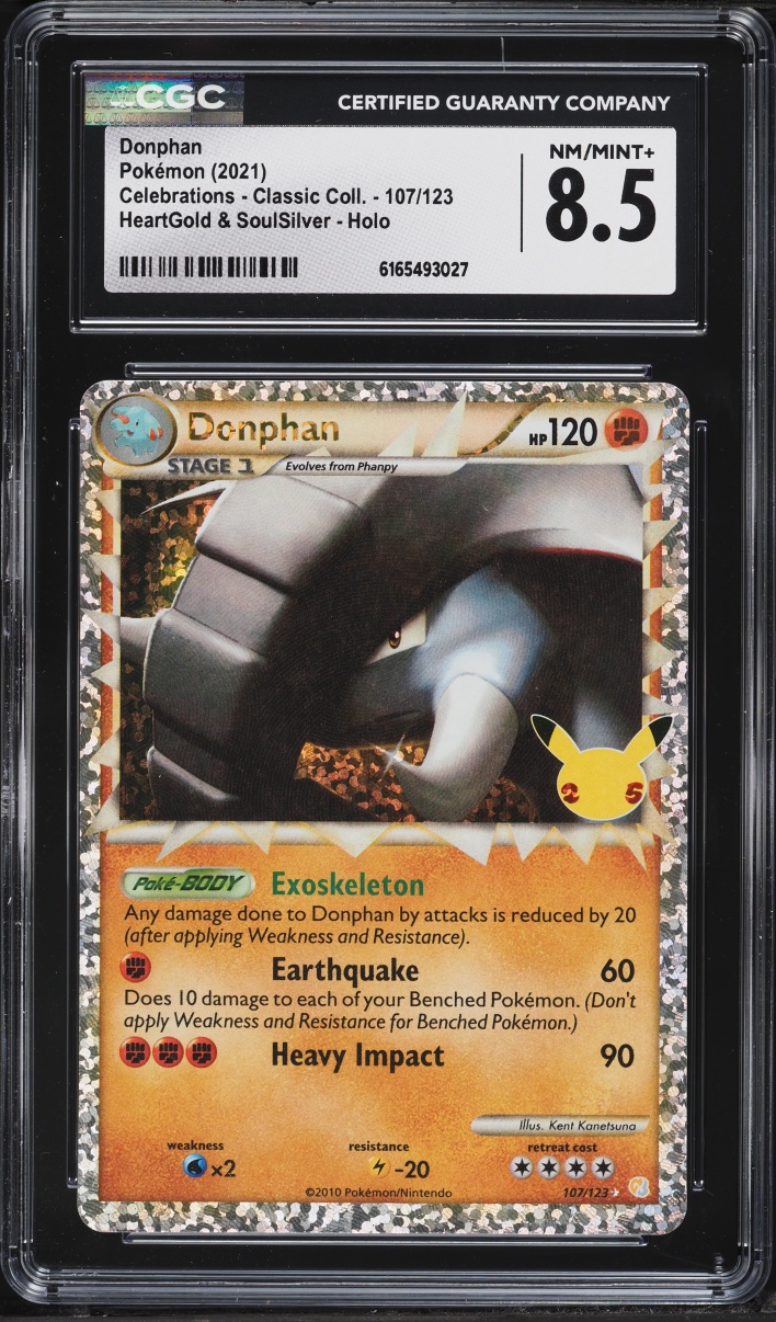 2021 Pokemon Sword & Shield Celebrations Classic Collection Holo Donphan #107 CGC 8.5 NM-MT+