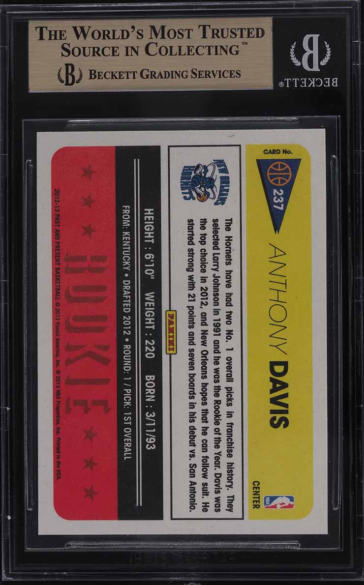 その他 Anthony Davis rookie auto bgs9&10 2012 Nat'l Treasures ANTHONY DAVIS Dual AUTO ROOKIE SP RC #9