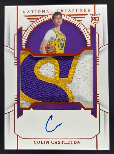 2023 Panini National Treasures Rookie Patch Orange #144 Colin Castleton ...