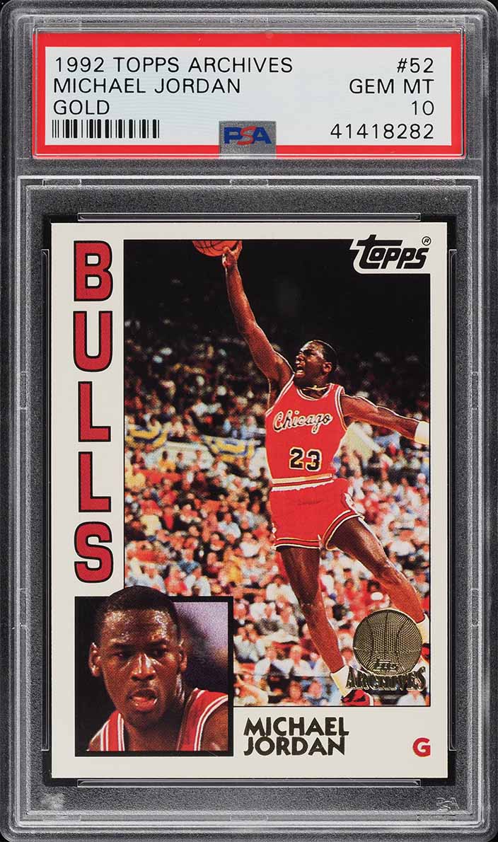 ゲームセンター・ゲームカード TOPPS Gold Label 1992 Topps Archives Gold Michael Jordan #52 BGS 9.5 GEM MINT