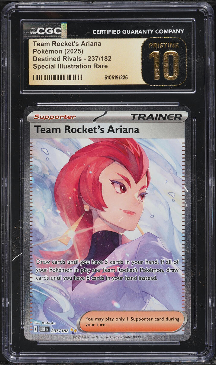 2025 Pokemon Scarlet & Violet Destined Rivals SIR Team Rocket's Ariana #237 CGC 10 PRISTINE