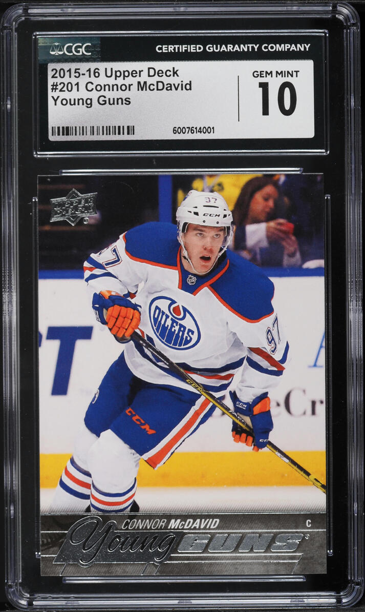2015 Upper Deck Young Guns Connor McDavid ROOKIE #201 CGC 10 GEM MINT