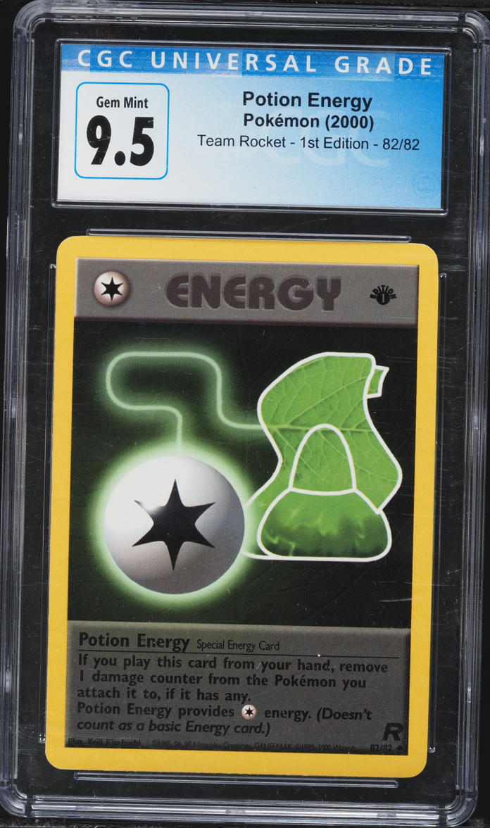 2000 Pokemon Team Rocket 1st Edition Potion Energy #82 CGC 9.5 GEM MINT